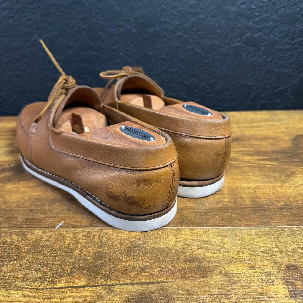 John Lobb Arima 89608 Tan Leather Derby Shoes Mens 10.5E